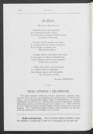 En Deuil : (De Sully-Prudhomme)