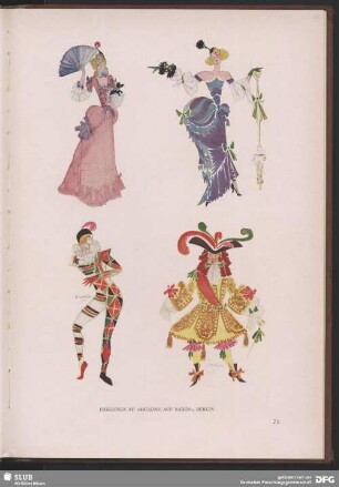 Gestaltung Figurinen zu „ Ariadne auf Naxos", Berlin