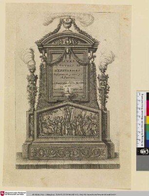 Livre d'autels et d'epitaphes [Titelblatt]