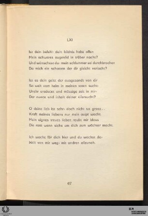 LXI: Ist dein befehl · dein bildnis halte offen