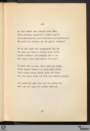 LXI: Ist dein befehl · dein bildnis halte offen