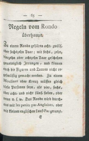 Regeln vom Rondo überhaupt