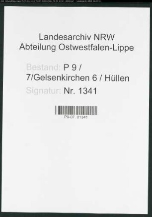 Sterberegister Standesamt Gelsenkirchen 6 Hüllen