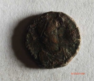 Römische Münze, Nominal Centenionalis, Prägeherr Honorius, Prägeort Antiochia, Original