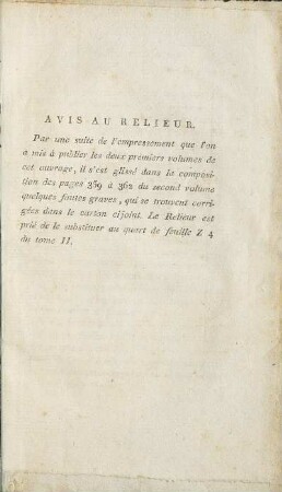 Avis Au Relieur.