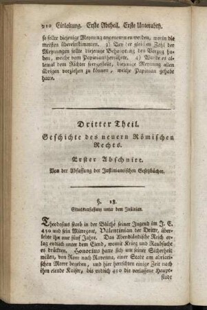 Dritter Theil. Geschichte des neuern Römischen Rechts.