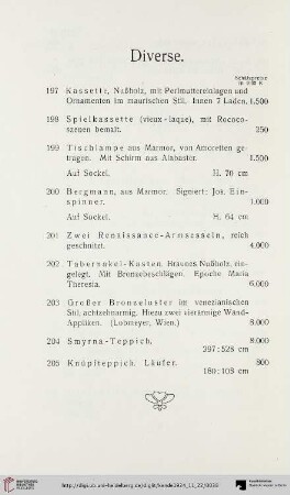 Diverse (Nr. 197-205)