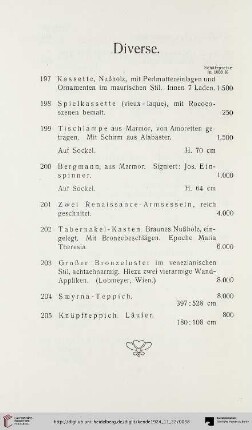 Diverse (Nr. 197-205)