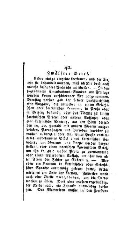 Zwölfter Brief : [42. Abhandlung]