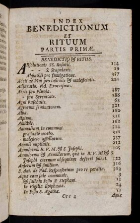 774a-774j, Index Benedictionum et Rituum.