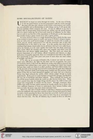 Some Recollections of Rodin