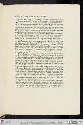 Some Recollections of Rodin