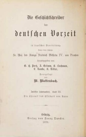 Die Chronik des Ekkehard von Aura