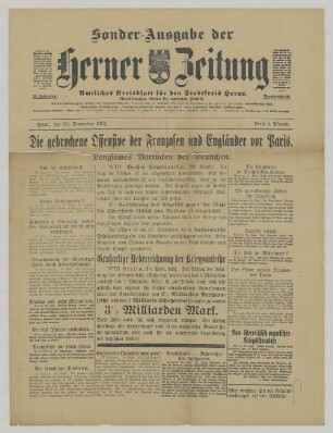 "Die gebrochene Offensive der Franzosen und Engländer vor Paris."