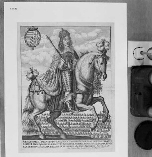 Krönung von Kaiser Leopold I.: der Kaiser zu Pferde