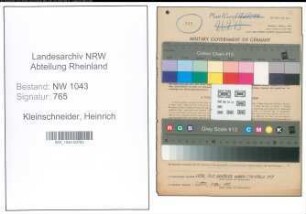 Entnazifizierung Heinrich Kleinschneider , geb. 29.10.1922 (Vermessungsbeamter)