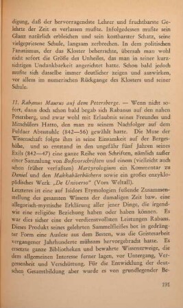 11. Rabanus Maurus auf dem Petersberge.