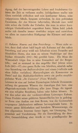 11. Rabanus Maurus auf dem Petersberge.