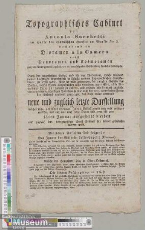 Topographisches Cabinet von Antonio Sacchetti
