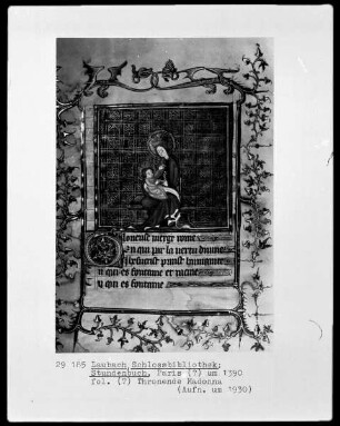Stundenbuch: Thronende Madonna, fol. (?)