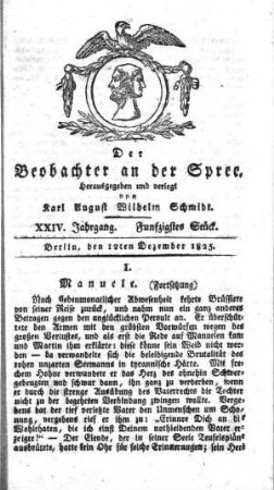 50. Stueck, 12. Dezember 1825