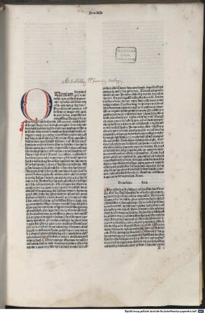 Exactu[m] hoc opus videl[icet] lectura d[omi]ni Nicolai siculi sup[er] ... decretalium, Pars prima libri secundi. Sup[er] parte p[ri]ma libri secu[n]di decretaliu[m]