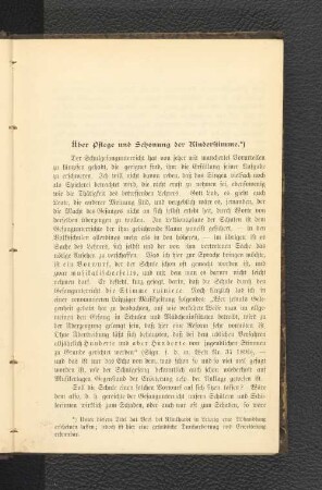 Über Pflege und Schonung der Kinderstimme.*)