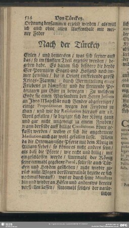 Nach der Türckey