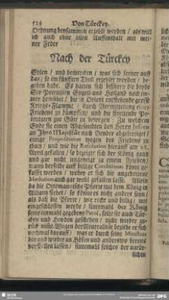 Nach der Türckey