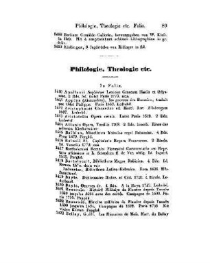 Philologie, Theologie etc.