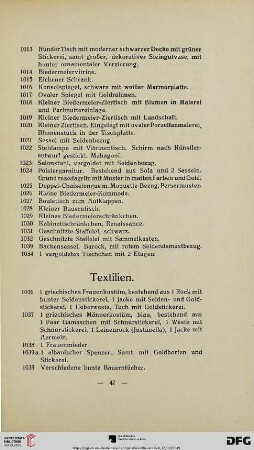 Textilien (Nr. 1036-1051)