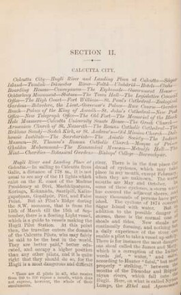Section II. Calcutta city