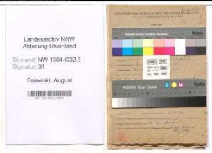 Entnazifizierung August Salewski , geb. 29.05.1903 (Zolldienst)