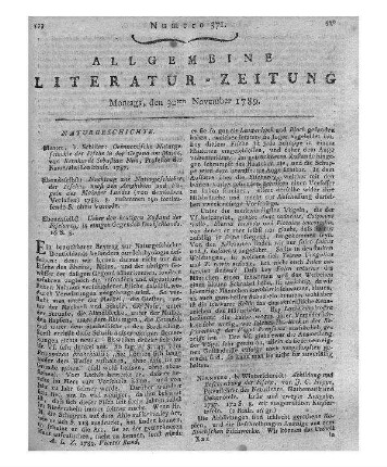 [Vieweg, Karl Friedrich]: Tabellarisches Verzeichniss der in der Churmark Brandenburg einheimischen Schmetterlinge. - Berlin : Vieweg H. 1. - 1789