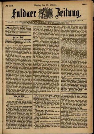 Ausgabe vom Montag, den 29. Oktober 1888.