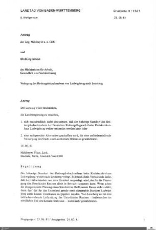 Drucksachen 1501-1700: Anträge, Anfragen, Gesetzentwürfe