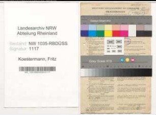 Entnazifizierung Fritz Koestermann , geb. 10.11.1906 (Schlosser)