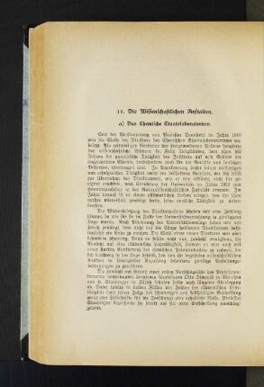 11. Die Wissenschaftlichen Anstalten.