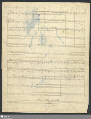 Ostermette des Dresdner Kreuzchores. Excerpts - Mus.11302-D-530 : V (3), Coro (3), orch; RMWV 74/12