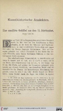 3: Kunsthistorische Analekten