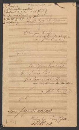 6 Lieder; Bariton, pf; W A/137; op. 5