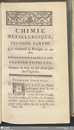 Seconde Partie Qui comprend la Pratique de cet Art