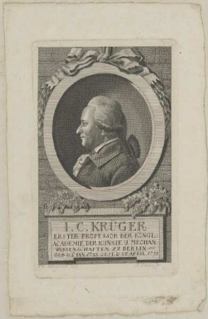 Bildnis des I. C. Krüger