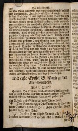 530-538, Die erste Epistel S. Pauli zu den Thessalonichern