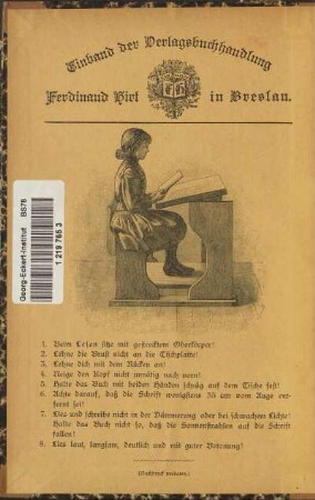 Einband der Verlagsbuchhandlung Ferdinand Hirt in Breslau