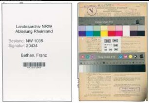 Entnazifizierung Franz Bethan , geb. 07.05.1897 (Bergmann)