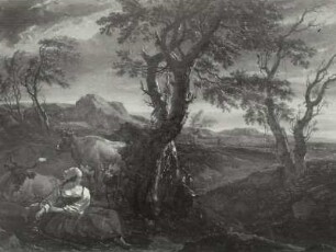 Italienische Berglandschaft bei Abendbeleuchtung