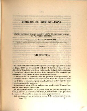Bulletin de la Commission Centrale de Statistique. 7. 1857