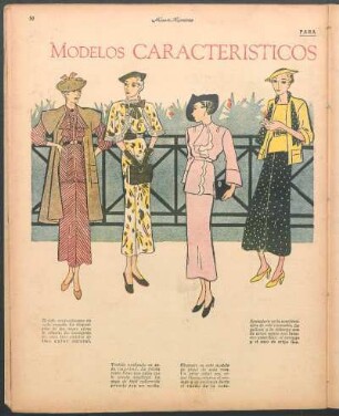 Modelos característicos de la temporada [Dibujos] : Para la mujer