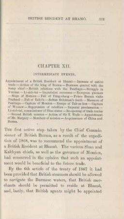 Chapter XII. Intermediate events